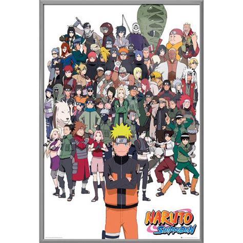 Naruto Shippuden Framed Tv Show Poster Print All Characters