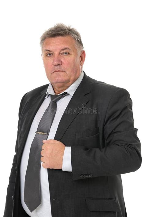 Senior Businessman Isolated On White Background Stock Image Image Of