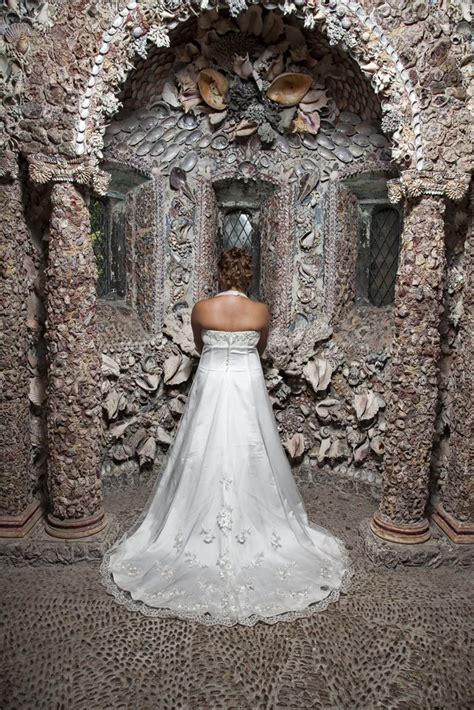Bride At The Shell Grotto In Margate Uk Sea Shell Decor Sacred