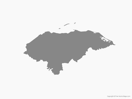 Printable Vector Map Of Honduras Single Color Free Vector Maps Sexiz Pix