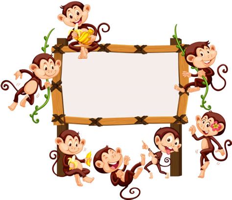 Monkey Border Illustrations Royalty Free Vector Graphics And Clip Art