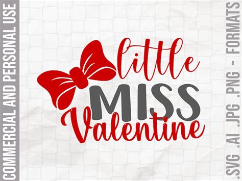 Little Miss Valentine Svg Baby Girl Onesie Svg Valentines Etsy