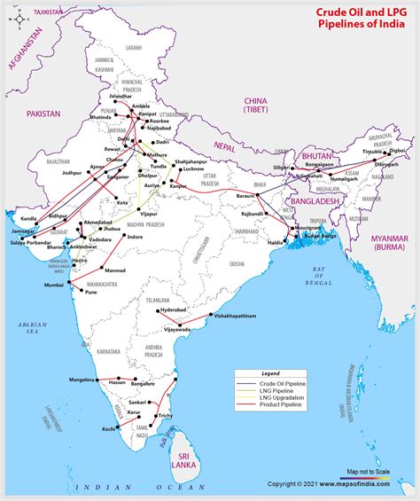 Crude Oil And Lpg Pipelines In India