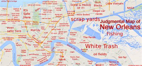 Y All Seen The Judgmental Map Of New Orleans
