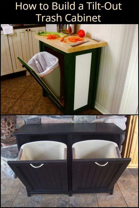 See more ideas about trash can cabinet, trash and recycling bin, recycle trash. This DIY Tilt-Out Trash Cabinet Keeps Your Trash Bin Out ...