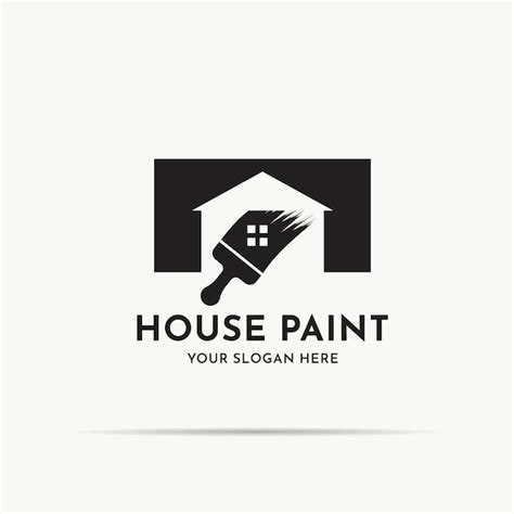 Premium Vector Paint Brush House Combination Logo For Paint Business