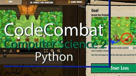 The game provides easy instructions for writing code that moves a character around on screen. CodeCombat Level 20 Python Computer Science 2 Tutorial ...
