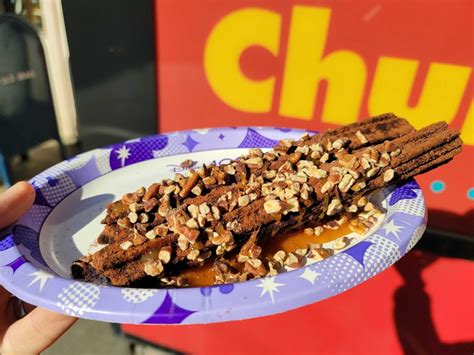 Review Tasting The New Chocolate Caramel Pecan Churro At Disney