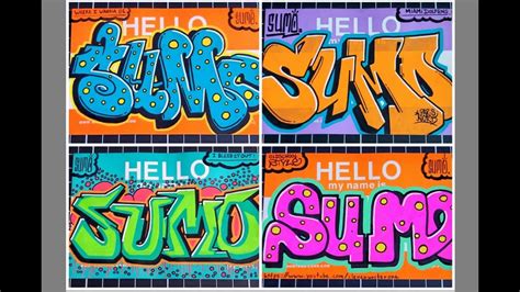 Graffiti Sur Toile Hello My Name Is Stickers Youtube