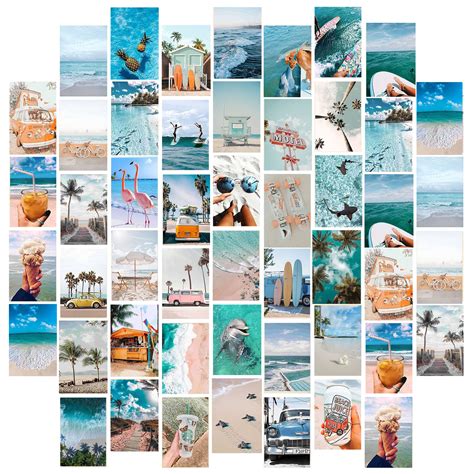 Buy 50 Pcs Beach Wall Collage Kit Aesthetic Pictures Photo Wall