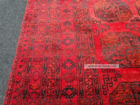 Diese teppiche werden in afghanistan auf dörfern und in werkstätten von hand geknüpft. Orient Teppich Afghan Alt Andkhoi Rot 262 X 203 Cm ...