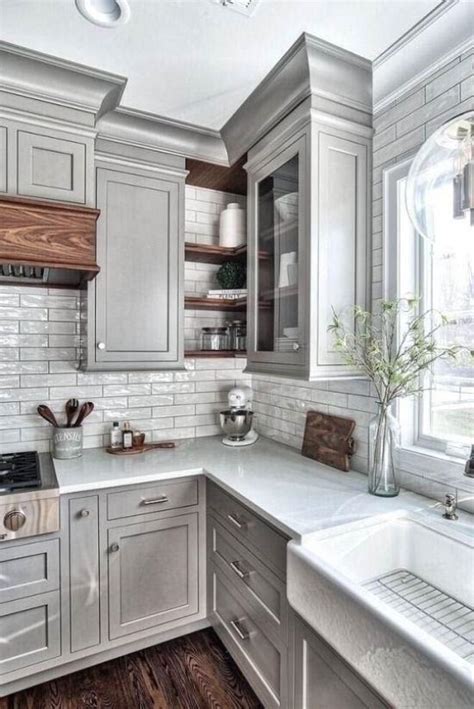 This color includes a combination of red with bits of blue and pink, making it less orange than a standard red. 40 Fantastic Farmhouse Kitchen Cabinets Paint Colors ...