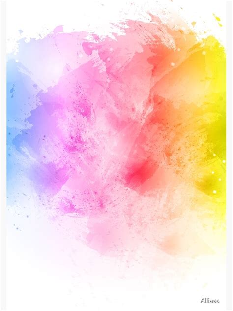 Rainbow Abstract Artistic Watercolor Splash Background Spiral