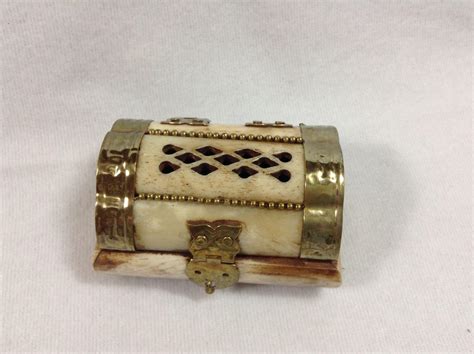 Bone And Brass Trinket Box From Whywhynot On Ruby Lane
