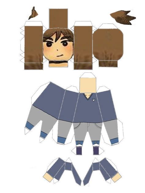 Omori Hero Papercraft Paper Doll Template Paper Puppets Origami