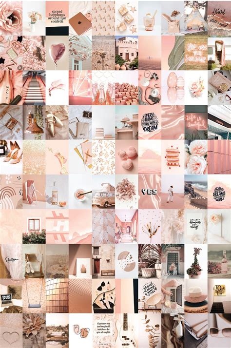 Pink Rose Gold Wall Collage Kit Updated Feb 2021 Digital Download