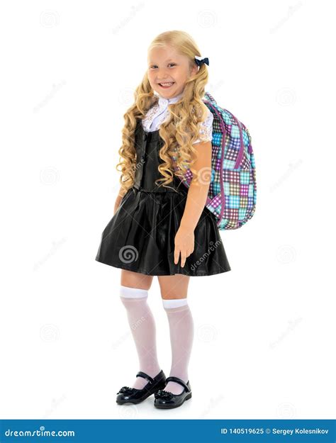 The Girl Goes To School Stock Image Image Of Pretty 140519625