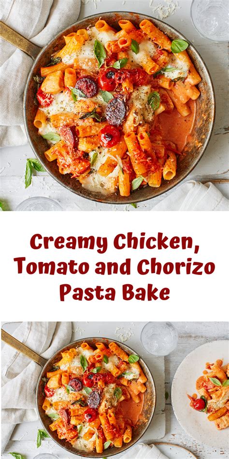 All reviews for chicken and chorizo pasta bake. Creamy Chicken, Tomato and Chorizo Pasta Bake | Chorizo pasta bake, Chorizo pasta, Cooking recipes