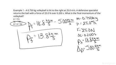 How To Use The Impulse Momentum Theorem To Calculate A Final Momentum