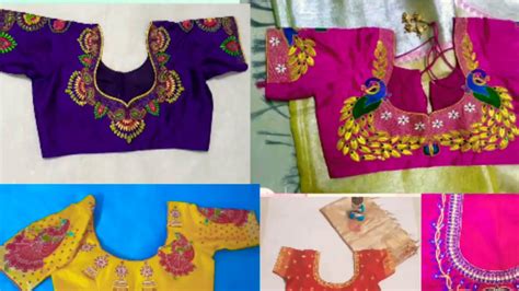 Latest Computer Embroidery Blouse Designs Sri Varsha Creations