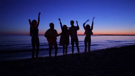 Party On Beach Young People Having Fun At Stock Footage Sbv 318196074
