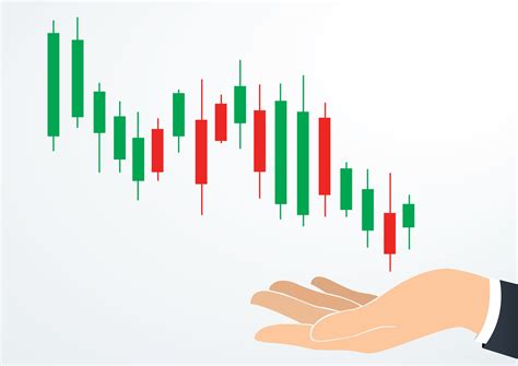 Hand Holding Candlestick Chart Stock Exchange Vector 531433 Vector Art