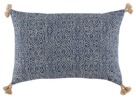 Let those tassels really shine by adding. Priya Lumbar Pillow With Tassels - Mediterranean - Decorative Pillows - by Lacefield