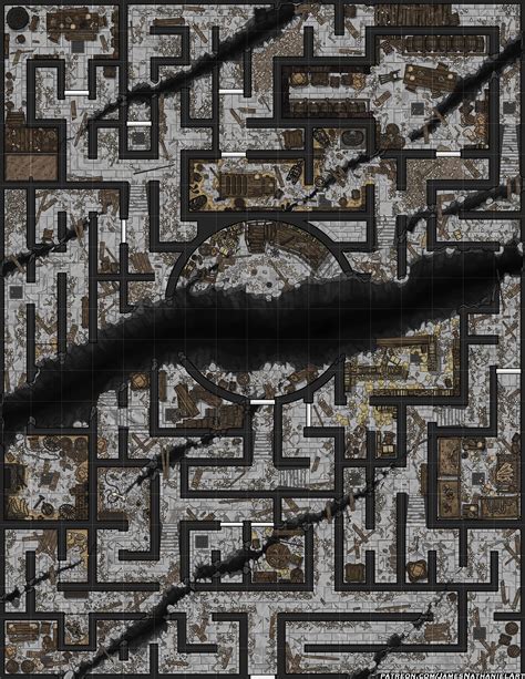 Oc Free Sample Dungeon Maze Map Pack 17x22 Battlemap Dungeon