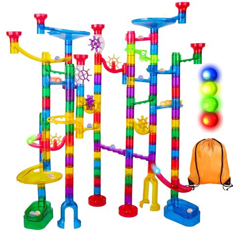 Meland Marble Run Sets For Kids 142pcs Marble Race Track Marble Maze