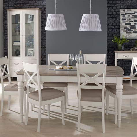Or as low as £73.00 per month (0% apr) choose your deposit amount. Freeport 4-6 Person Grey Washed Oak Extending Table & 6 X ...