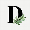 Download premium illustration of Botanical capital letter D ...