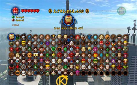 Superheroes And Archvillains Characters To Unlock Lego Marvel Super