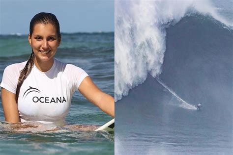 Brazilian Surfer Maya Gabeira Breaks Largest Wave Surfed 41 Off