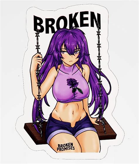 Broken Promises Anime Girl Sticker Zumiez