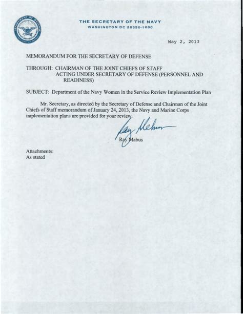 Memorandum For The Secretary Of Defense