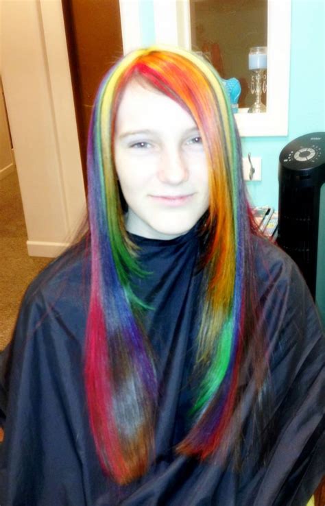 Rainbow Ombré Highlights Ombre Highlights Hair Styles Beauty