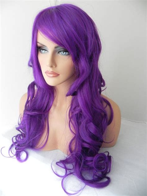 Purple Curly Wigs Hairturners