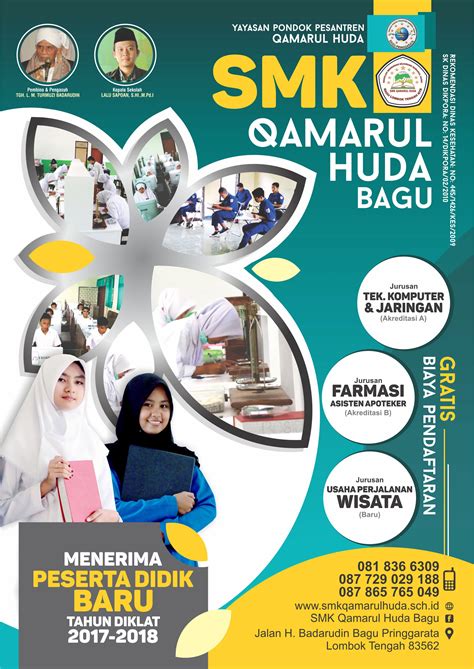 Brosur Sekolah Client Smk Qamarul Huda Lombok Ntb School Brochure