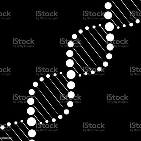 Illustration Of Spiral Dna Cells On Black Background Stock Illustration