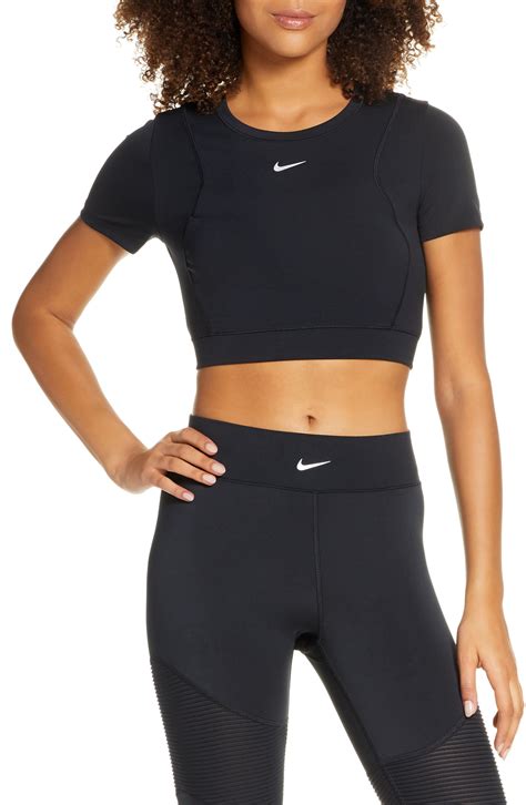 Womens Nike Pro Aeroadapt Crop Top Size Medium Black