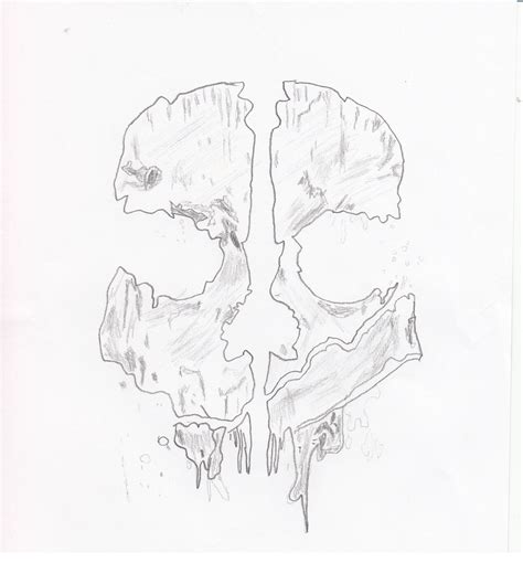 Call Of Duty Ghosts Skull Sketch By Therelentlesscarnage On Deviantart