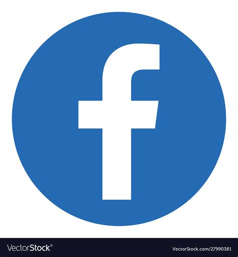 Facebook Logo Icon Royalty Free Vector Image Vectorstock