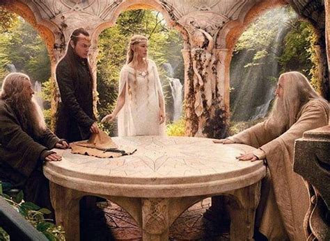 Gandalf Galadriel Elrond E Saruman Em Rivendell Saiba Mais Sobre O