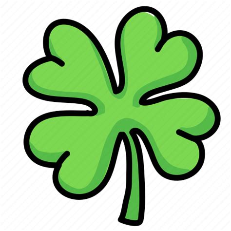 Clover Four Irish Leaf Luck Patrick Shamrock Icon Download On