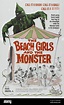 Beach Girls And Monster - 1965 - Vintage Movie Poster Stock Photo - Alamy