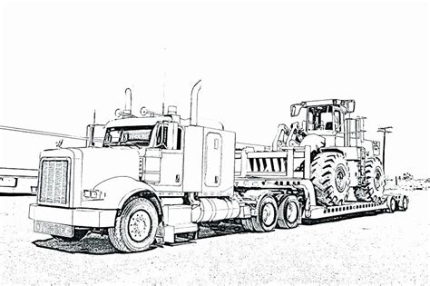 Semi truck coloring pages printable. Semi Truck Coloring Page (With images) | Truck coloring ...