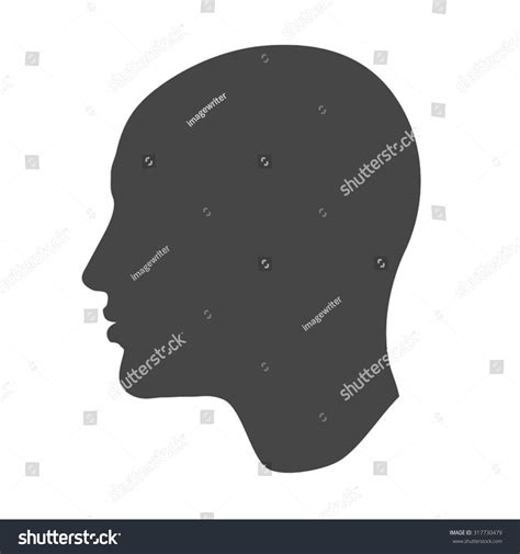 Human Head Silhouette It Can Be Used As Part Of Various Graphic