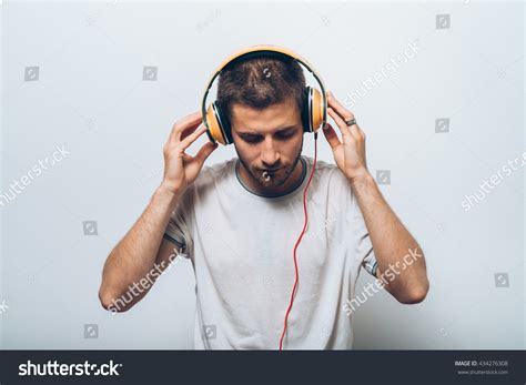 Man With Headphones Stock Photo 434276308 Shutterstock