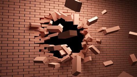 A collection of the top 46 brick wallpapers and backgrounds available for download for free. 3D Exploding brick wall wallpaper - backiee