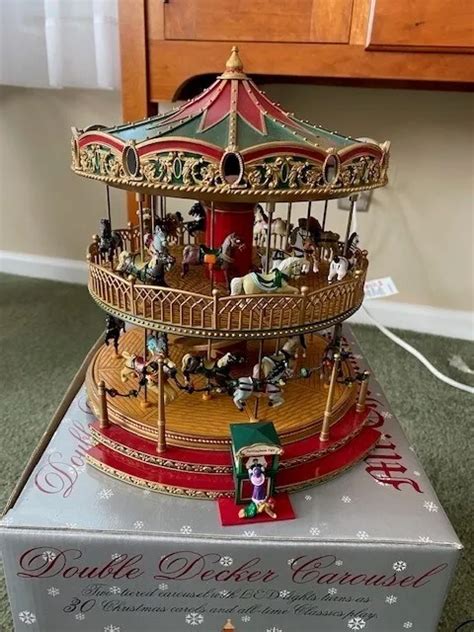 Mr Christmas Double Decker Carousel Lighted Animated And Musical Merry